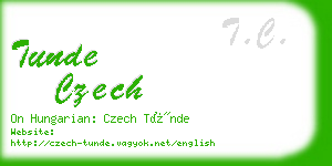 tunde czech business card